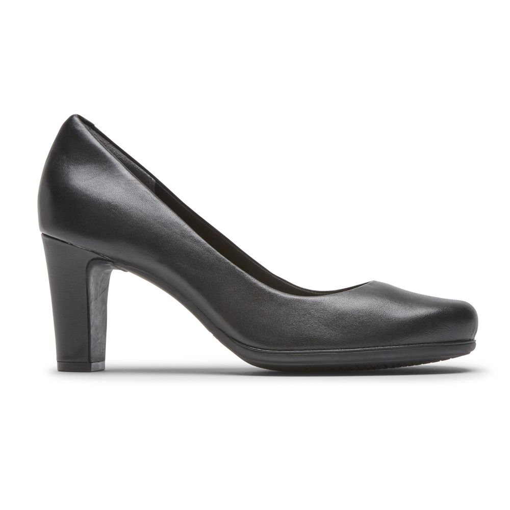 Rockport Women's Total Motion Mid- Pumps - Black - USA (1425MNXCO)